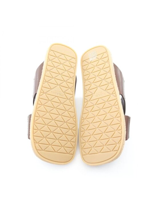 Prada Sandals Triangle Logo Criss Cross Leather main image 6